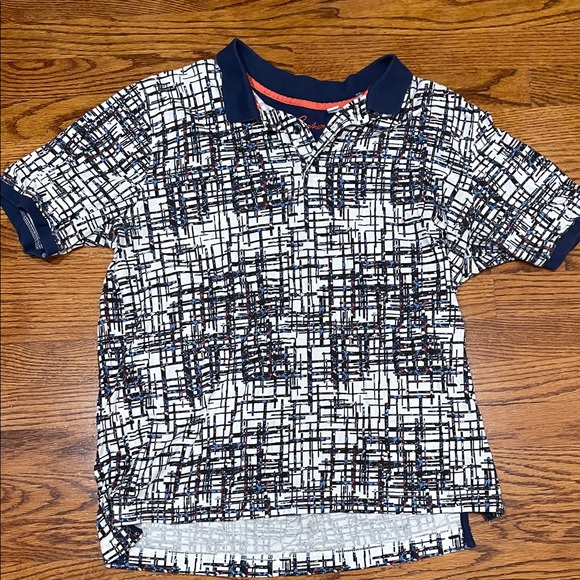 Robert Graham Polo Shirt large Men's Ashworth White Short Sleeve (fits smaller) - Picture 4 of 5